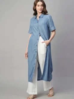 Women Cottonworld Dresses^Women's Tencel Regular Fit Dress