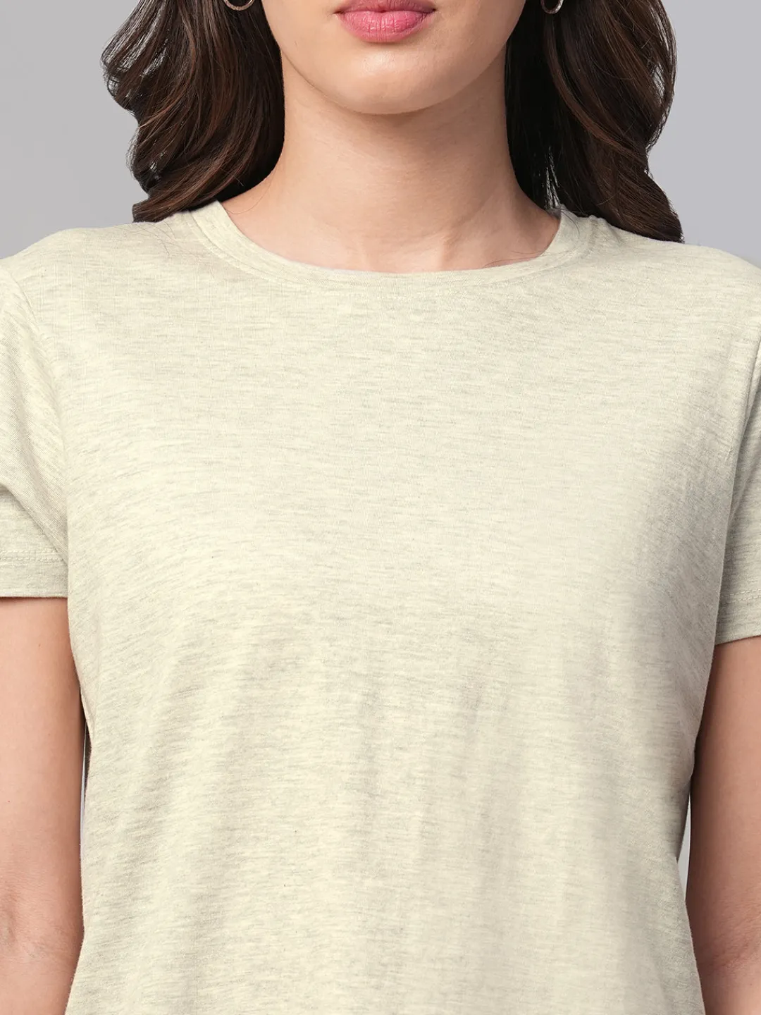 Women Cottonworld Round Neck | Regular Fit^Women's 100% Cotton Regular Fit Tshirt