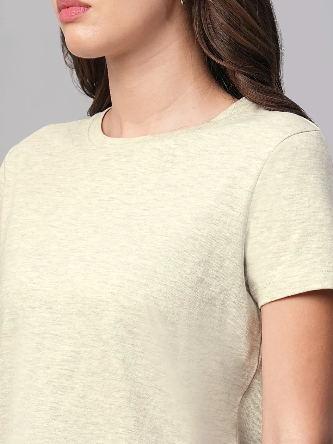 Women Cottonworld Round Neck | Regular Fit^Women's 100% Cotton Regular Fit Tshirt