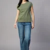 Women Cottonworld Round Neck | Regular Fit^Women's 100% Cotton Regular Fit Tshirt