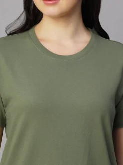 Women Cottonworld Round Neck | Regular Fit^Women's 100% Cotton Regular Fit Tshirt