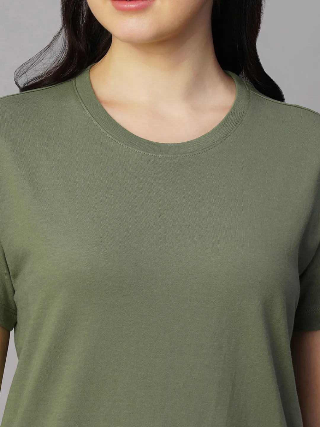 Women Cottonworld Round Neck | Regular Fit^Women's 100% Cotton Regular Fit Tshirt