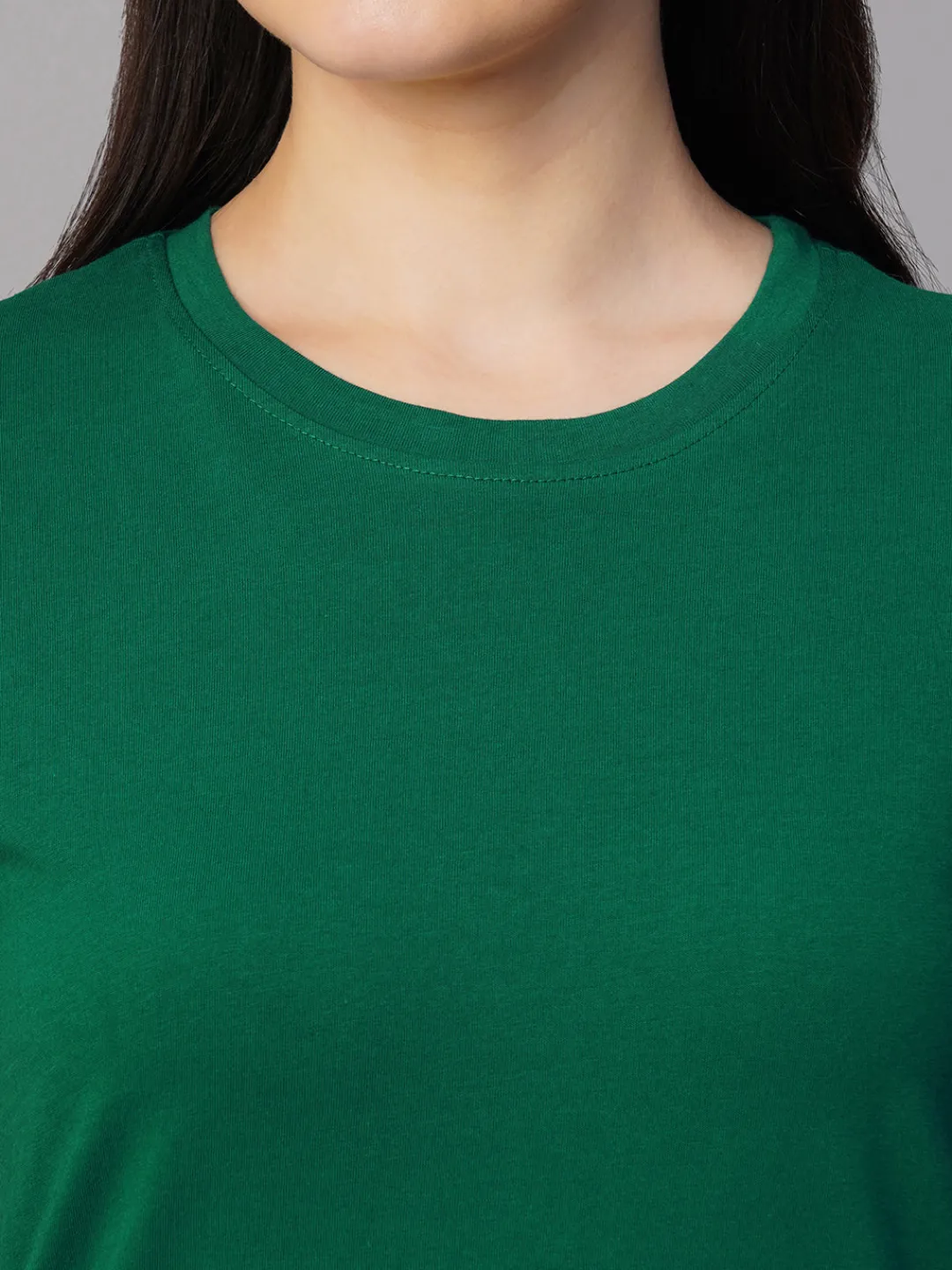 Women Cottonworld Round Neck | Regular Fit^Women's 100% Cotton Regular Fit Tshirt