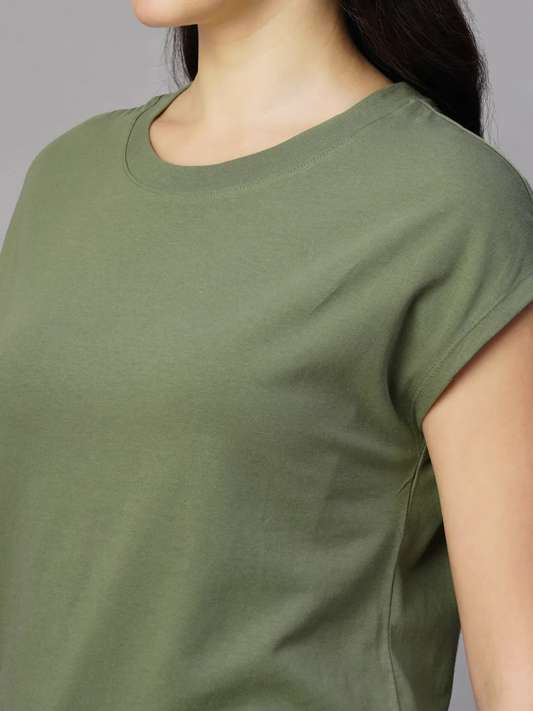 Women Cottonworld Round Neck | Regular Fit^Women's 100% Cotton Regular Fit Tshirt