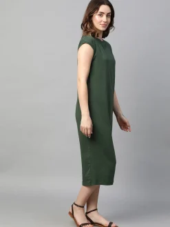 Women Cottonworld Dresses^Women's Cotton Bamboo Elastane Regular Fit Kdress