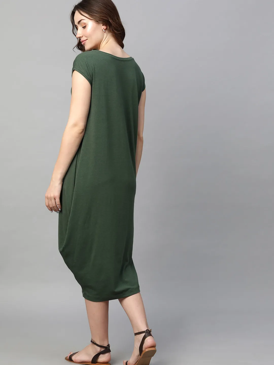 Women Cottonworld Dresses^Women's Cotton Bamboo Elastane Regular Fit Kdress