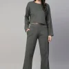 Women Cottonworld Trousers | Womens Co-Ord Sets^Women's Cotton Elastane Regular Fit Knit Pant