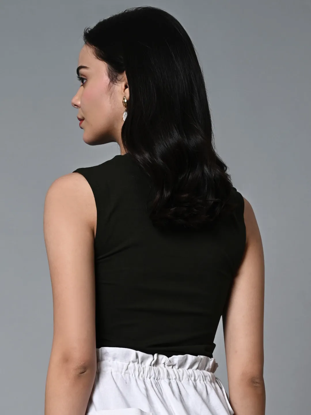 Women Cottonworld Vests^Women's Cotton Elastane Slim Fit Vest