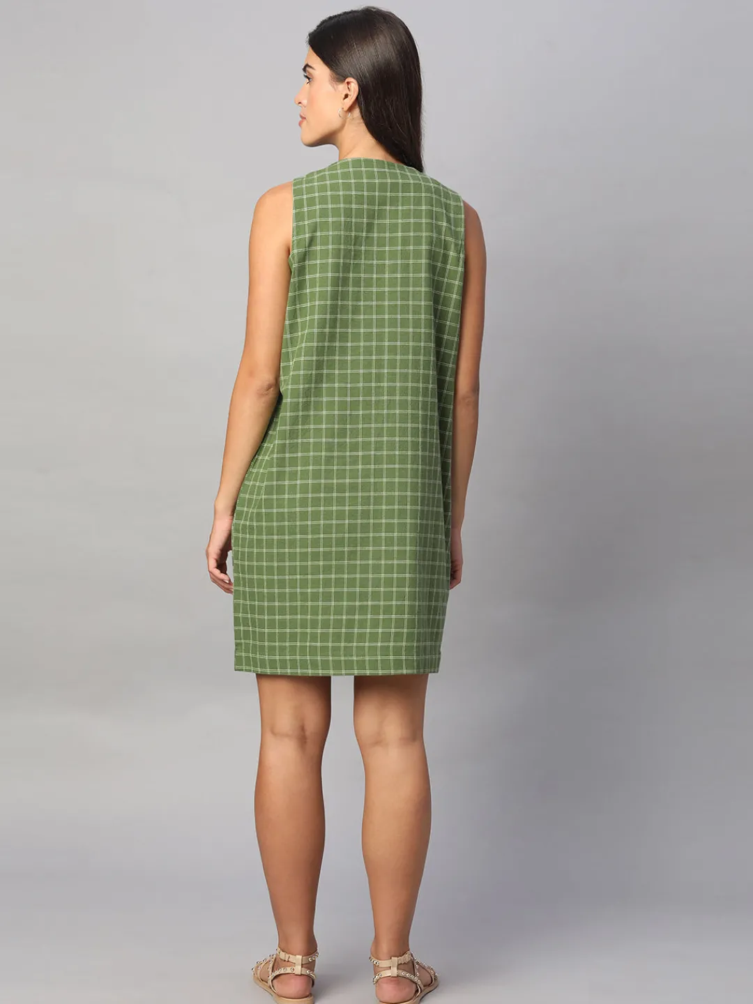Women Cottonworld Dresses | Dresses^Women's Cotton Linen Regular Fit Dress