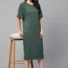 Women Cottonworld Dresses^Women's Cotton Loose Fit Knit Dress