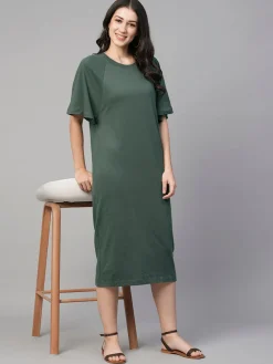 Women Cottonworld Dresses^Women's Cotton Loose Fit Knit Dress