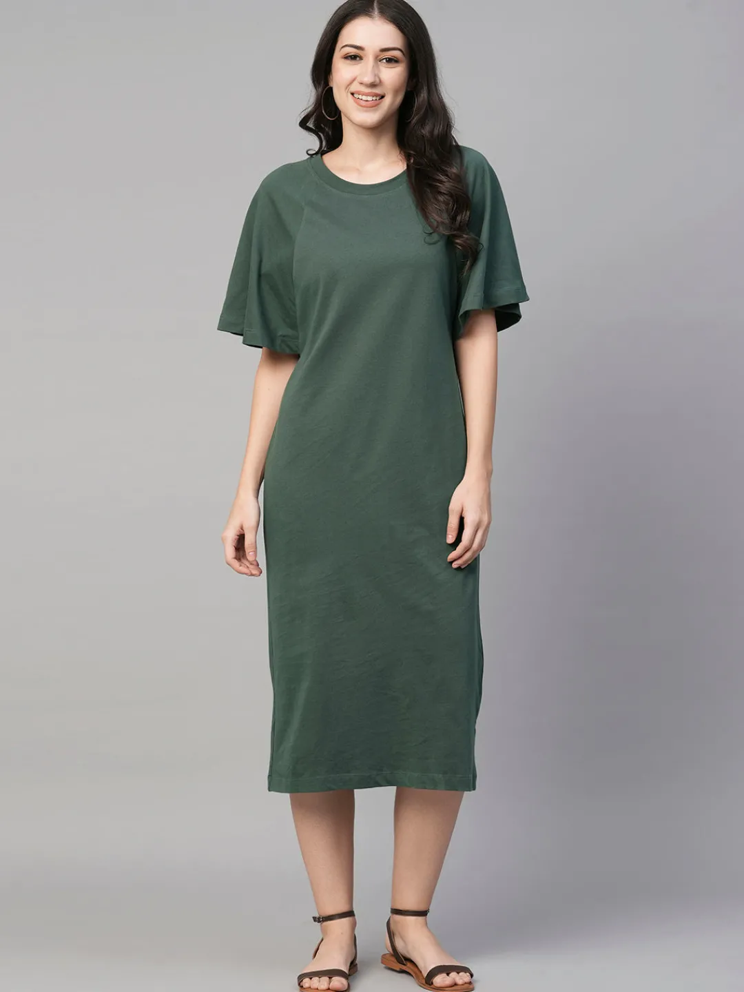 Women Cottonworld Dresses^Women's Cotton Loose Fit Knit Dress