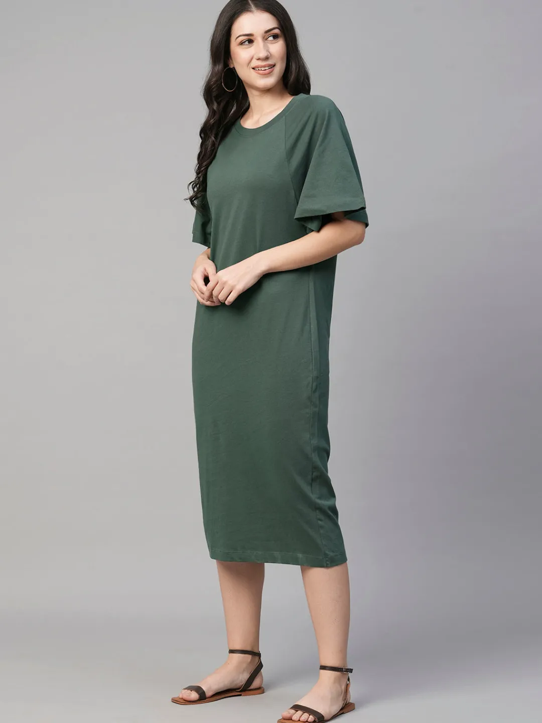 Women Cottonworld Dresses^Women's Cotton Loose Fit Knit Dress