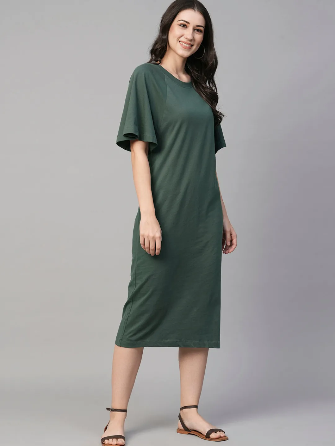Women Cottonworld Dresses^Women's Cotton Loose Fit Knit Dress