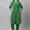Women Cottonworld Womens Co-Ord Sets^Women's Cotton Regular Fit Kurta
