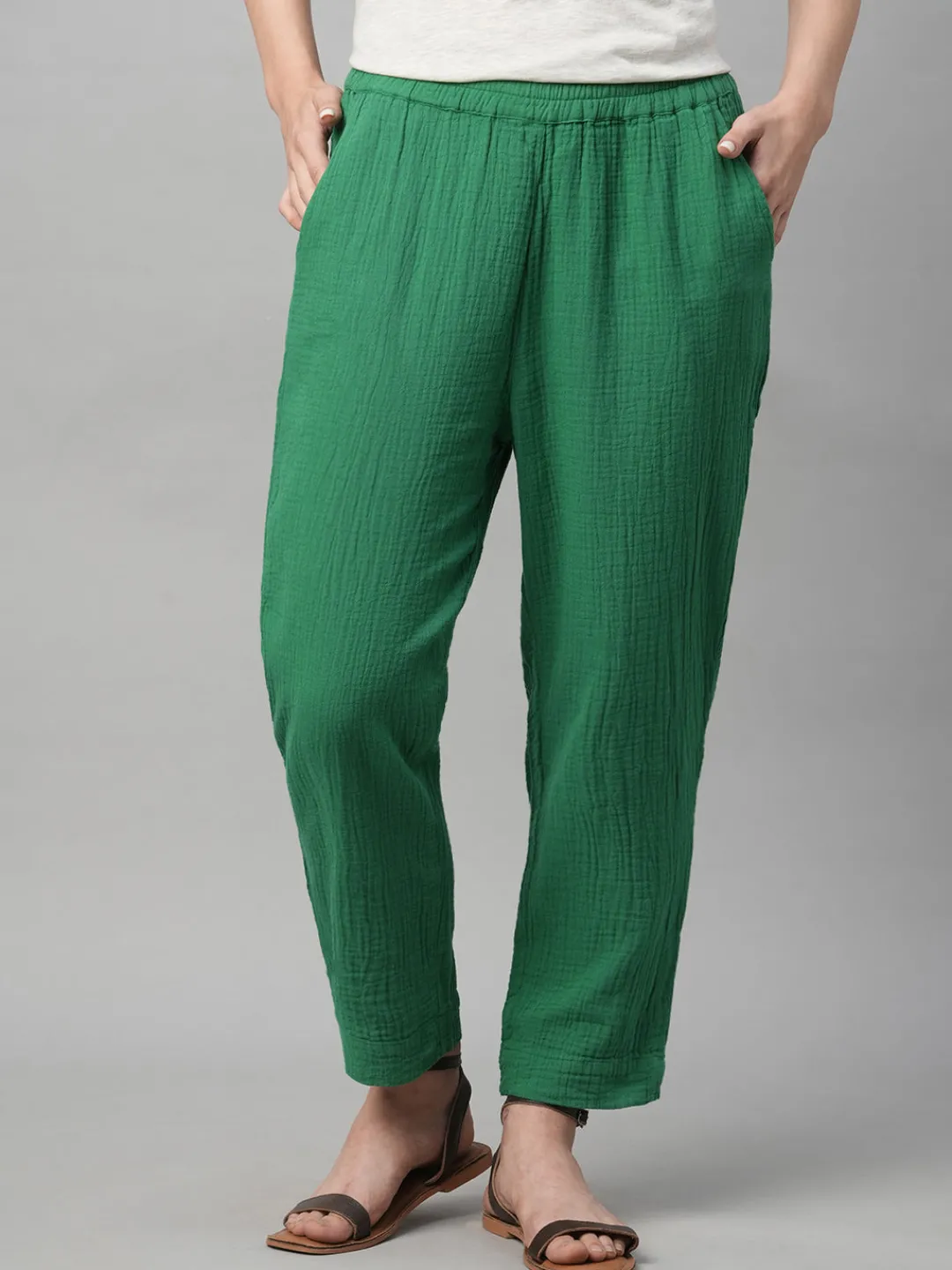 Women Cottonworld Trousers | Womens Co-Ord Sets^Women's Cotton Regular Fit Pant