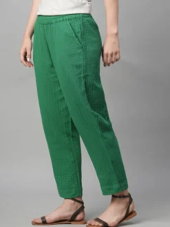 Women Cottonworld Trousers | Womens Co-Ord Sets^Women's Cotton Regular Fit Pant