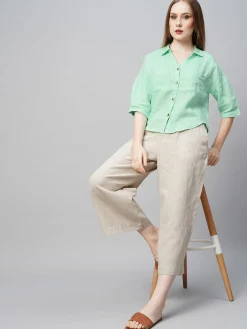 Women Cottonworld Tops & Shirts | Tops & Shirts^Women's Linen Loose Fit Blouse