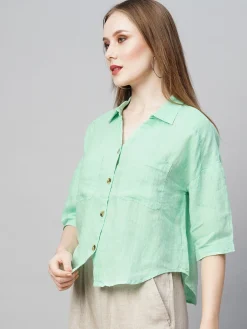 Women Cottonworld Tops & Shirts | Tops & Shirts^Women's Linen Loose Fit Blouse