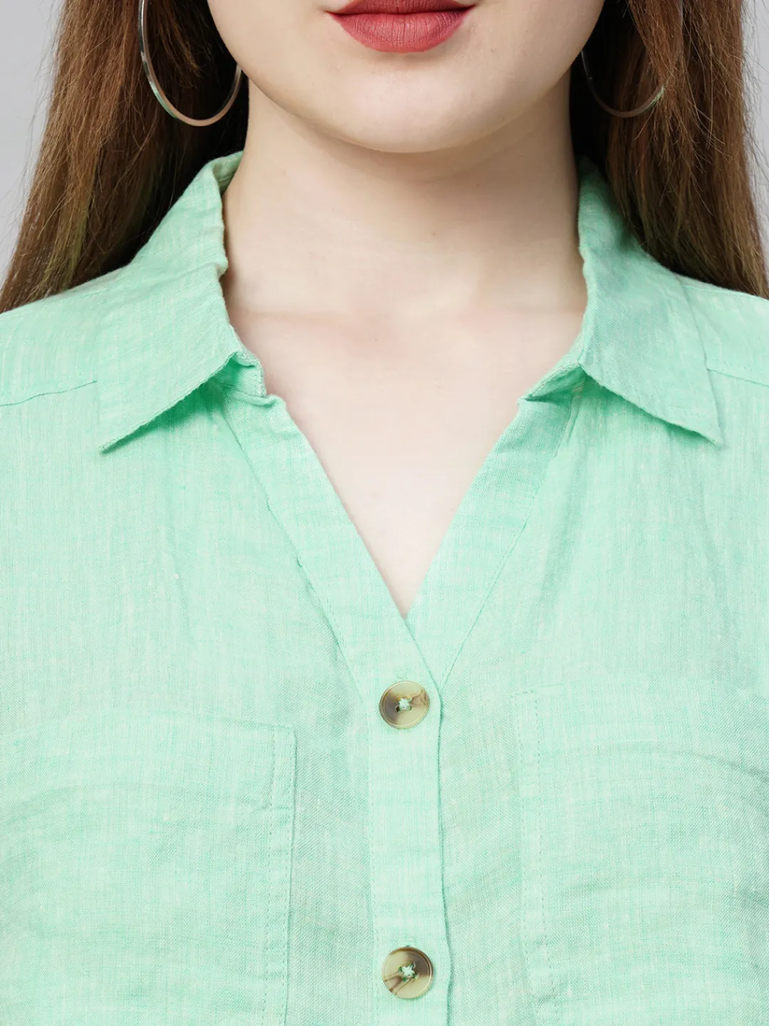 Women Cottonworld Tops & Shirts | Tops & Shirts^Women's Linen Loose Fit Blouse