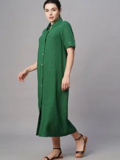 Women Cottonworld Dresses | Dresses^Women's Linen Viscose Regular Fit Dress