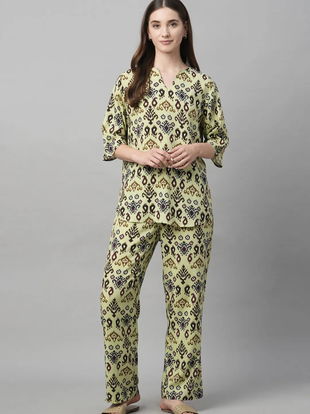Women Cottonworld Loungewear^Women's Viscose Regular Fit Pyjama Suit