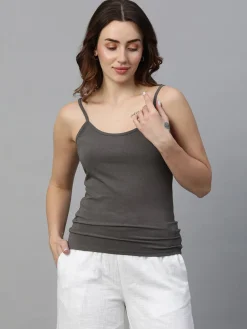 Women Cottonworld Vests^Women's Cotton Bamboo Elastane Slim Fit Vest
