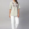 Women Cottonworld Tops & Shirts | Tops & Shirts^Women's Cotton Linen Regular Fit Blouse