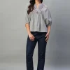 Women Cottonworld Tops & Shirts | Tops & Shirts^Women's Cotton Linen Regular Fit Blouse