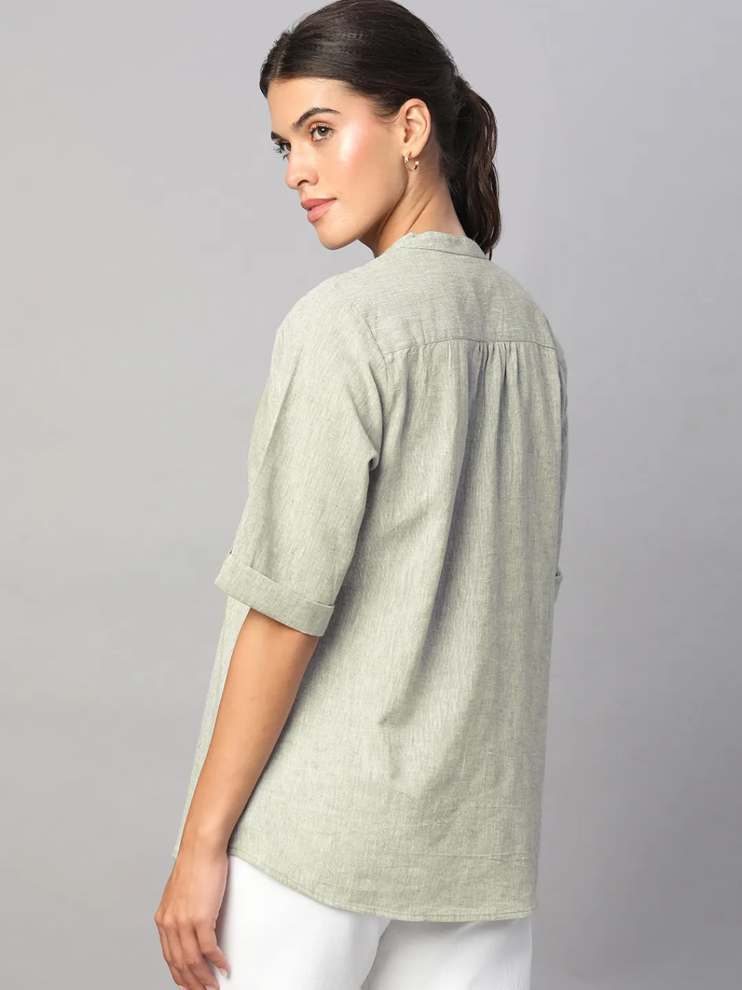 Women Cottonworld Tops & Shirts | Tops & Shirts^Women's Cotton Linen Regular Fit Blouse