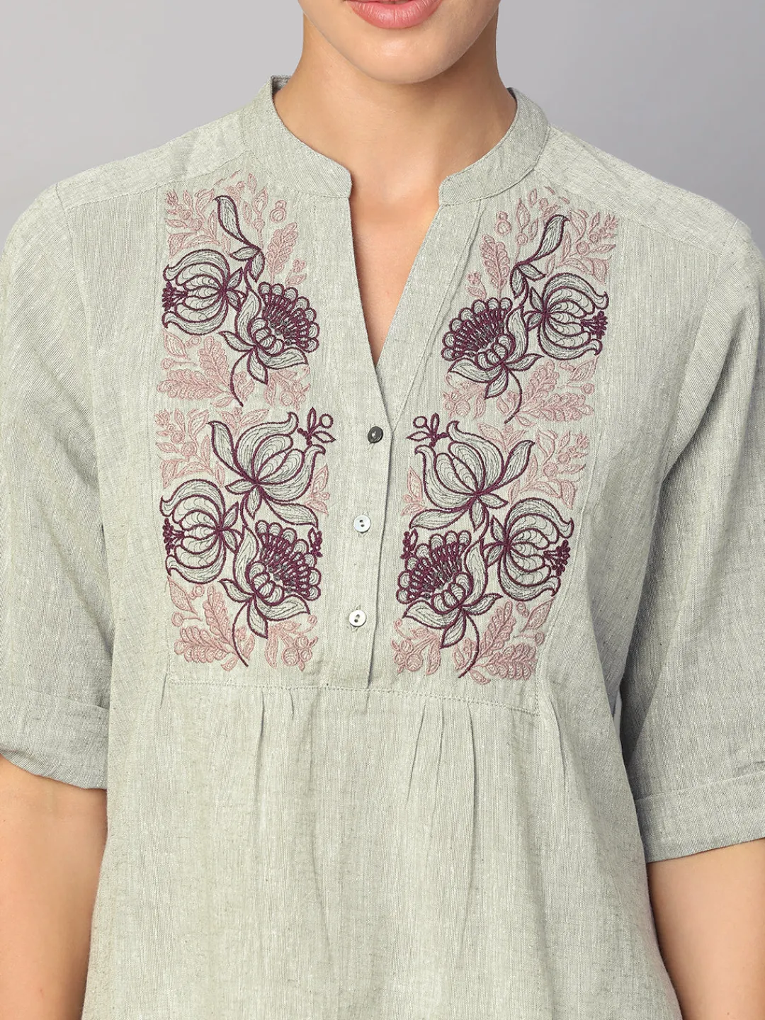 Women Cottonworld Tops & Shirts | Tops & Shirts^Women's Cotton Linen Regular Fit Blouse