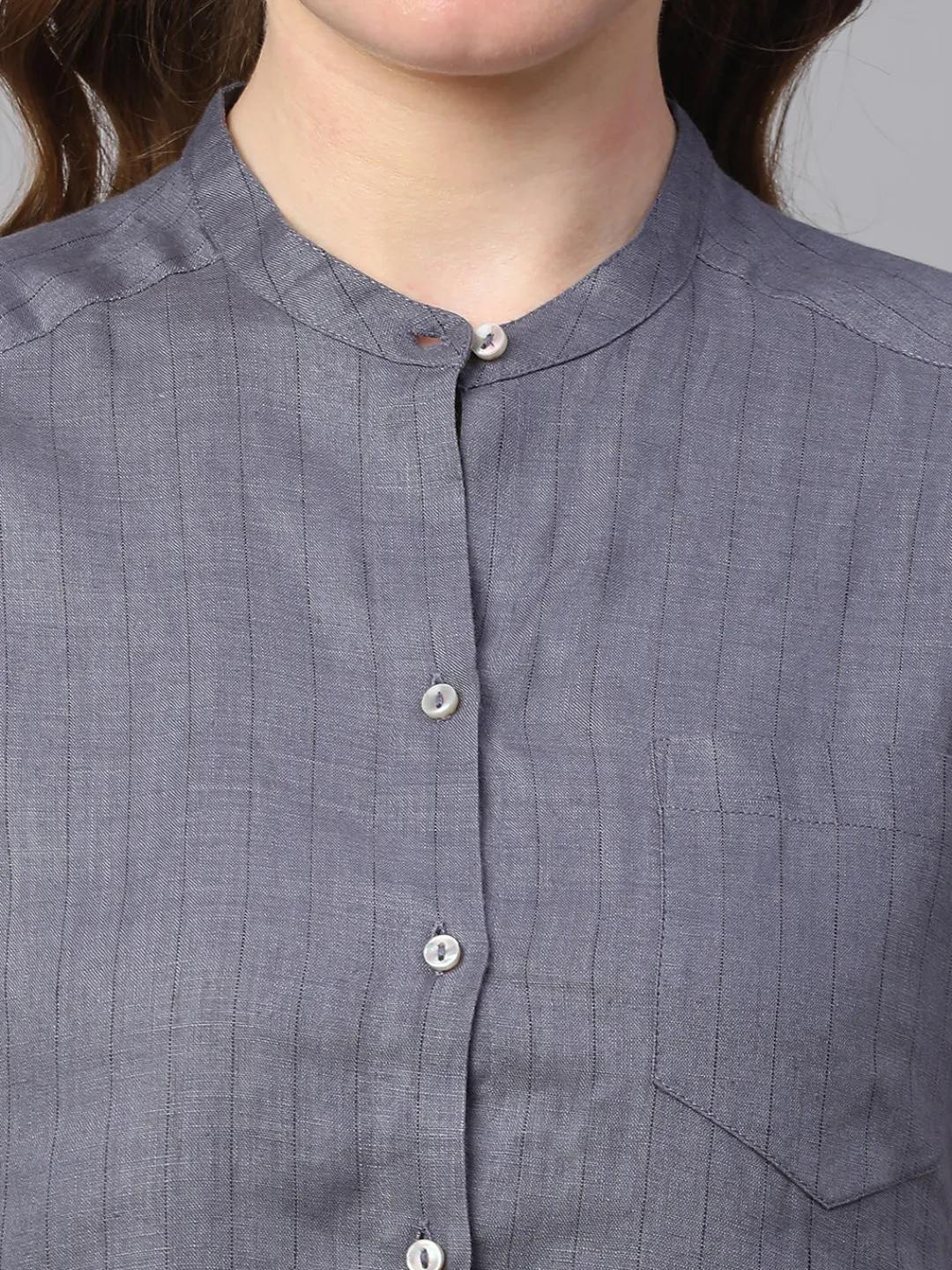 Women Cottonworld Tops & Shirts | Tops & Shirts^Women's Linen Slim Fit Blouse