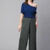 Women Cottonworld Culottes^Women's Linen Viscose Wide Leg Culotte