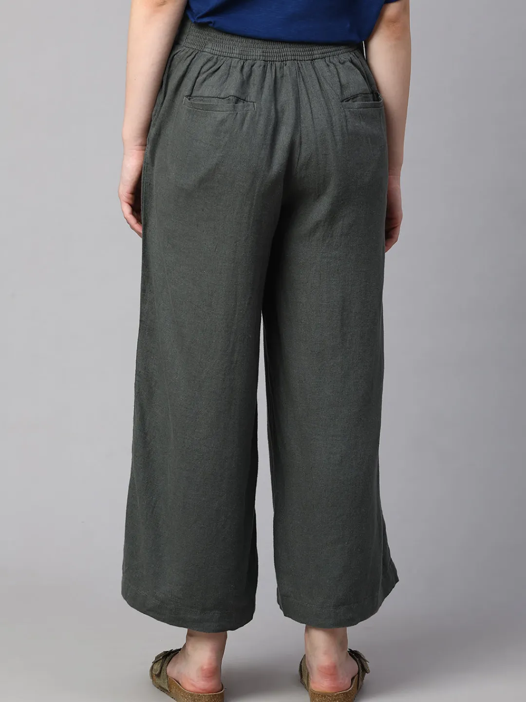 Women Cottonworld Culottes^Women's Linen Viscose Wide Leg Culotte