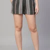 Women Cottonworld Shorts | Shorts^Women's Viscose Linen Regular Fit Shorts