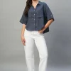 Women Cottonworld Tops & Shirts | Tops & Shirts^Women's 100% Linen Boxy Fit Blouse
