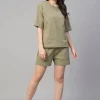 Women Cottonworld Shorts | Womens Co-Ord Sets^Women's Cotton Elastane Regular Fit Knit Shorts