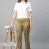 Women Cottonworld Trousers^Women's Cotton Elastane Regular Fit Pant
