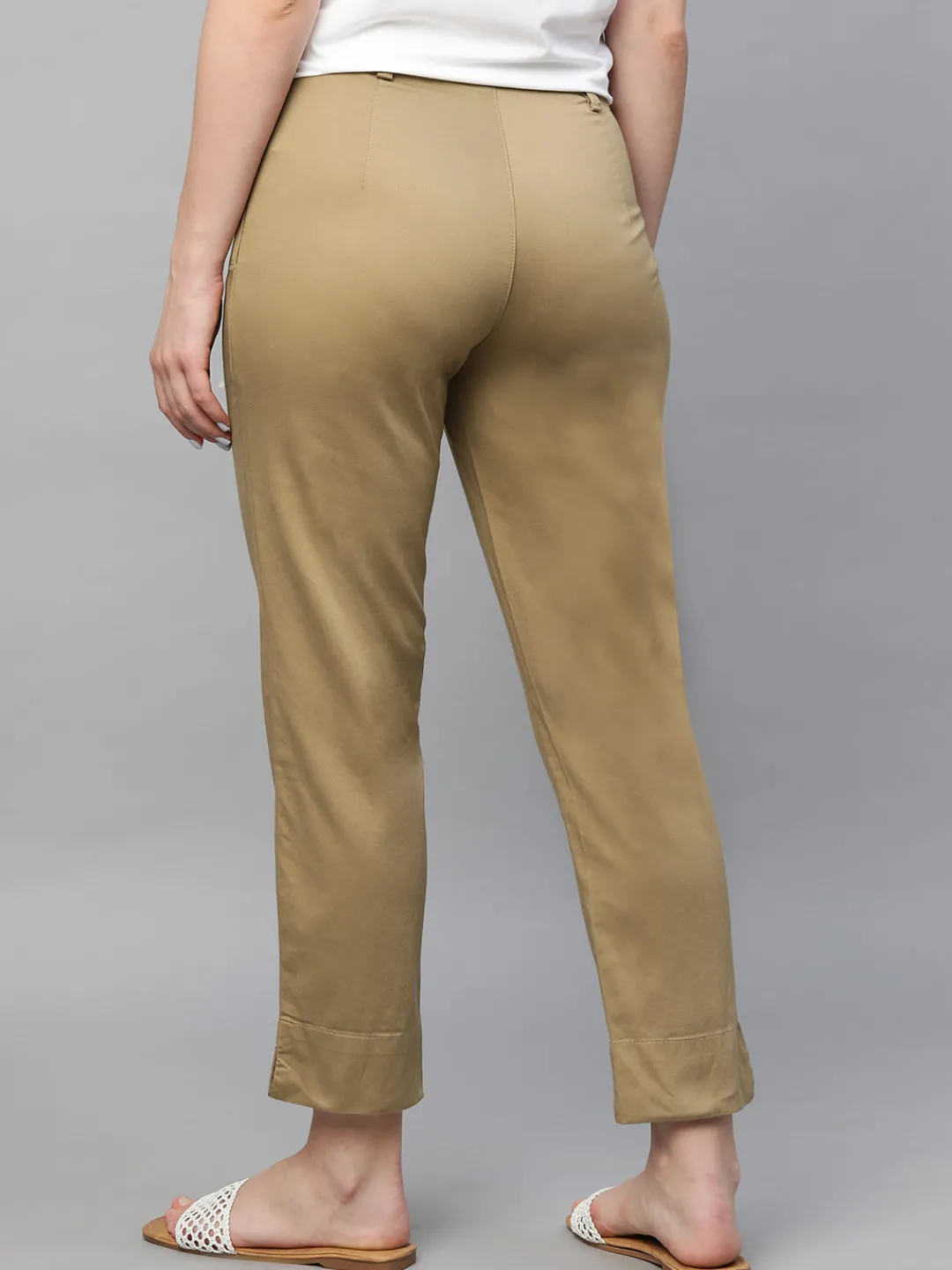 Women Cottonworld Trousers^Women's Cotton Elastane Regular Fit Pant