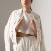 Women Cottonworld Jackets^Women's Cotton Linen Boxy Fit Jacket