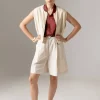 Women Cottonworld Shorts | Shorts^Women's Cotton Linen Regular Fit Shorts