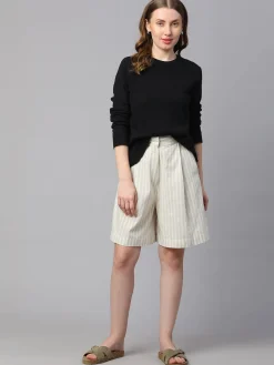 Women Cottonworld Shorts | Shorts^Women's Cotton Linen Regular Fit Shorts