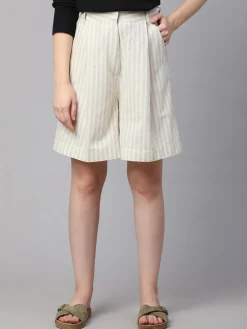 Women Cottonworld Shorts | Shorts^Women's Cotton Linen Regular Fit Shorts