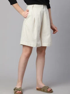 Women Cottonworld Shorts | Shorts^Women's Cotton Linen Regular Fit Shorts
