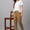 Women Cottonworld Trousers^Women's Cotton Lycra Regular Fit Pant