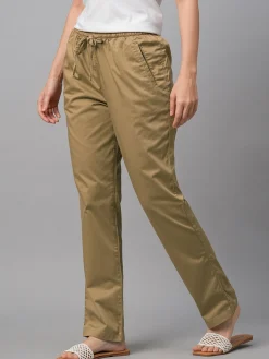 Women Cottonworld Trousers^Women's Cotton Lycra Regular Fit Pant