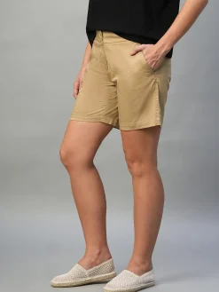 Women Cottonworld Shorts^Women's Cotton Lycra Regular Fit Shorts