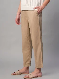 Women Cottonworld Trousers^Women's Cotton Lycra Regular Fit Pant