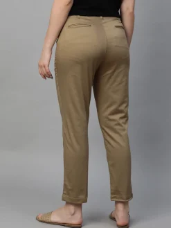 Women Cottonworld Trousers^Women's Cotton Lycra Regular Fit Pant
