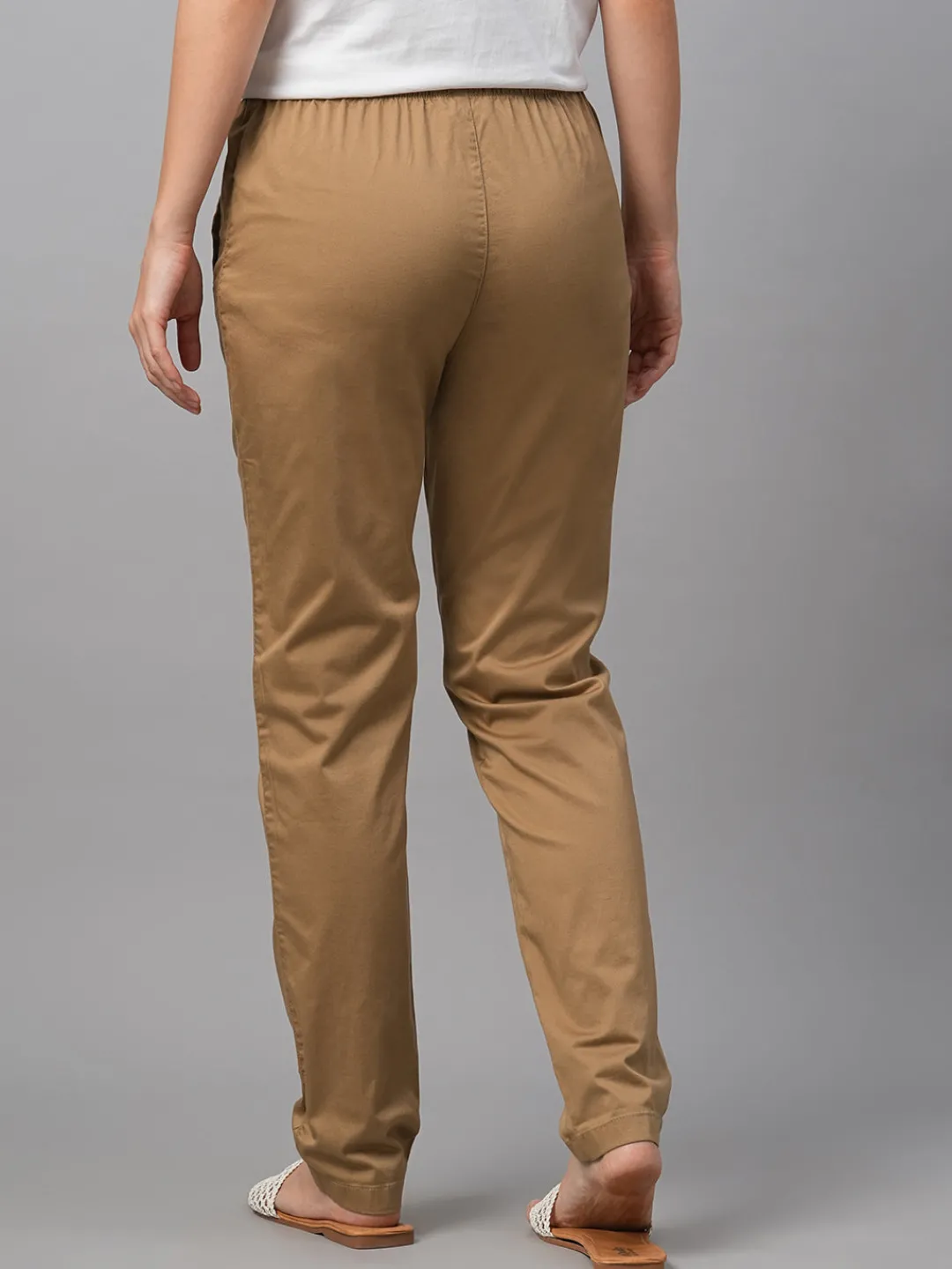 Women Cottonworld Trousers^Women's Cotton Lycra Regular Fit Pant